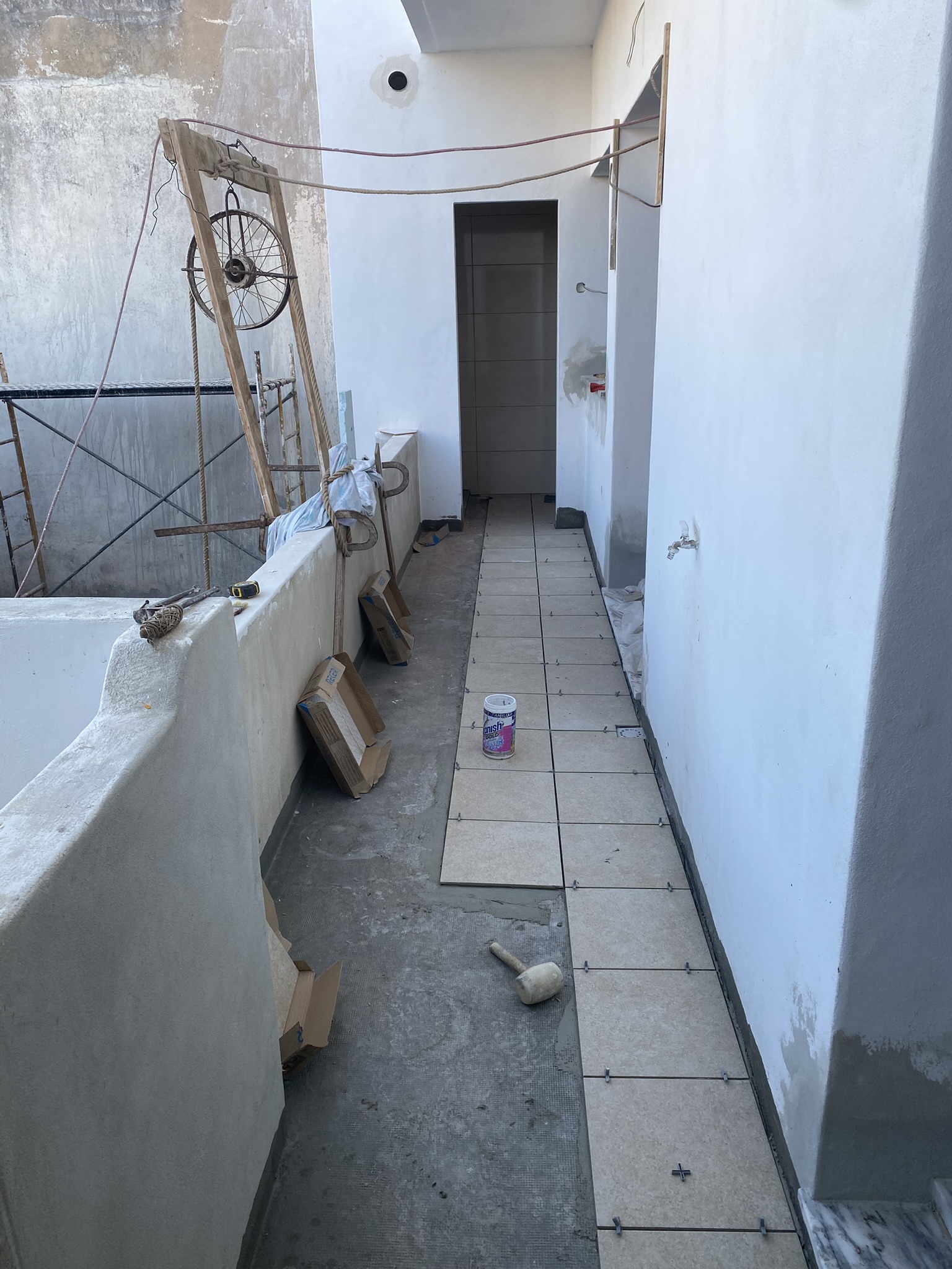 Walkway south during