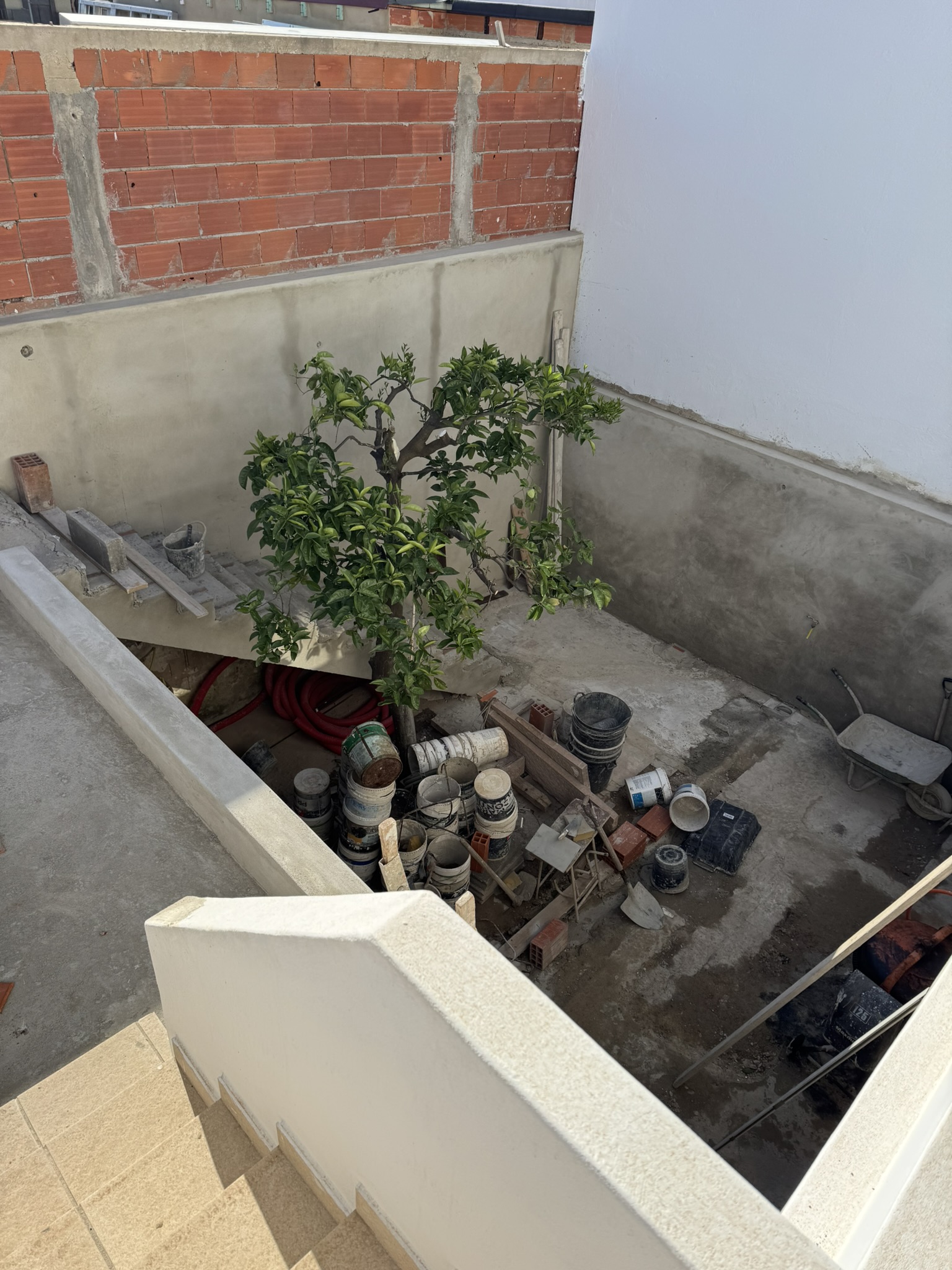 East wall finished on concrete